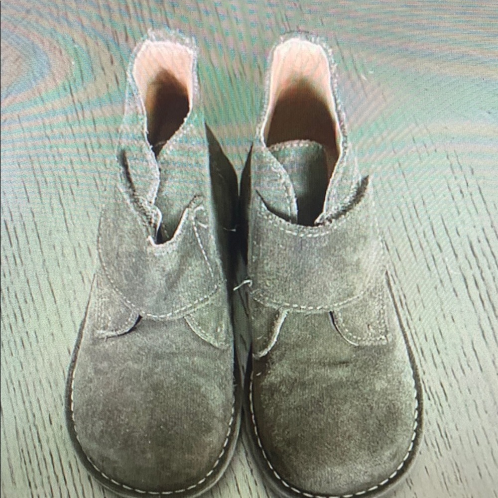 Kids Tan Suede Shoes